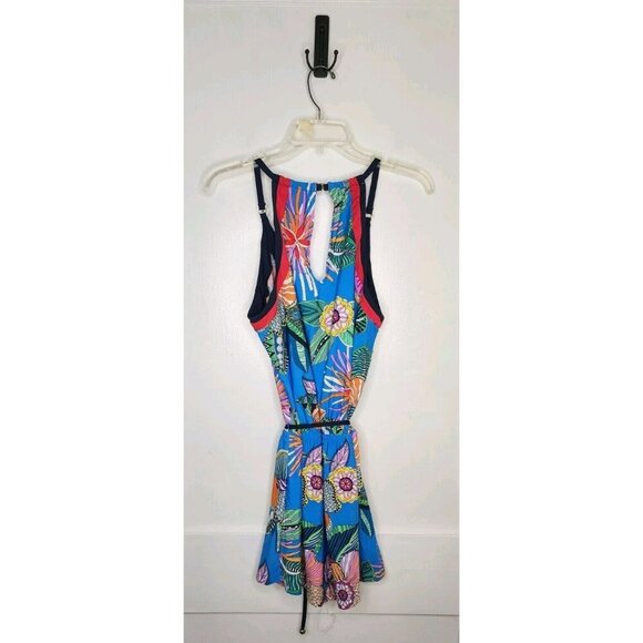 Trina Turk Tahiti Tropical Pacific Swim Romper Swimsuit Cover Up Sz Medium Spa - Picture 3 of 9